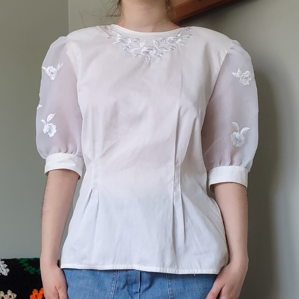 Vintage Puff Sleeve Blouse